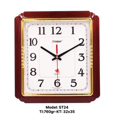 Đồng hồ treo tường ST24 in logo – Quà tặng doanh nghiệp