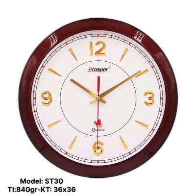 Đồng hồ treo tường ST30 in logo – Quà tặng doanh nghiệp