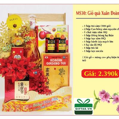 Giỏ quà tết Xuân đoàn viên (MS30)