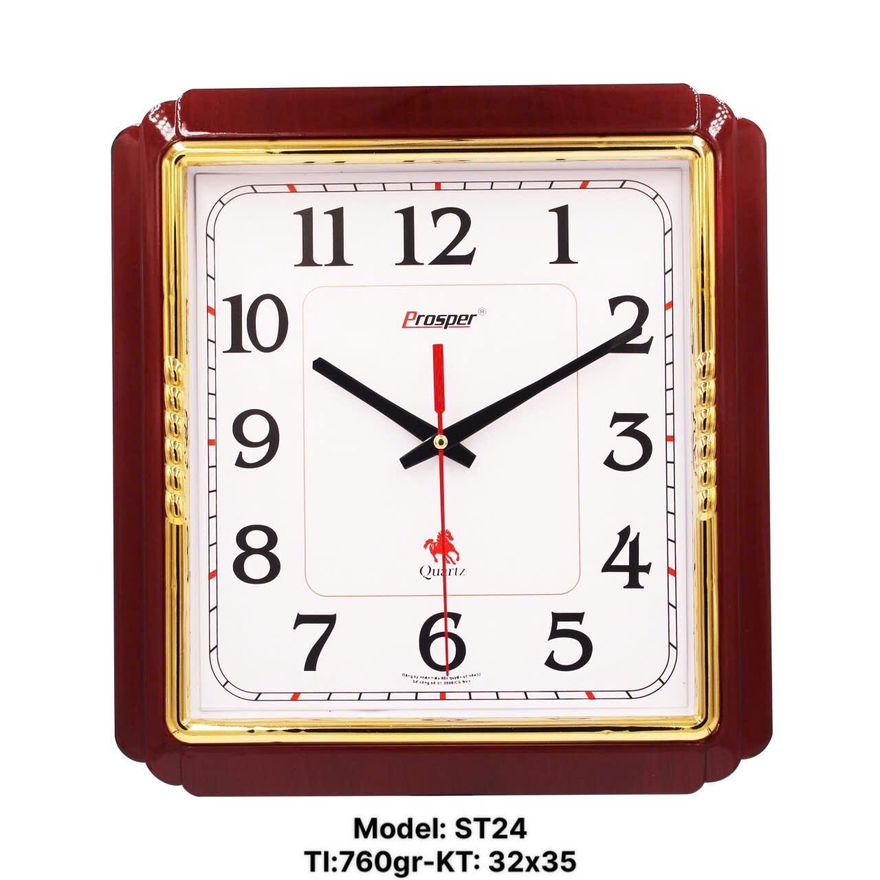 Đồng hồ treo tường ST24 in logo theo yêu cầu tại Gift68
