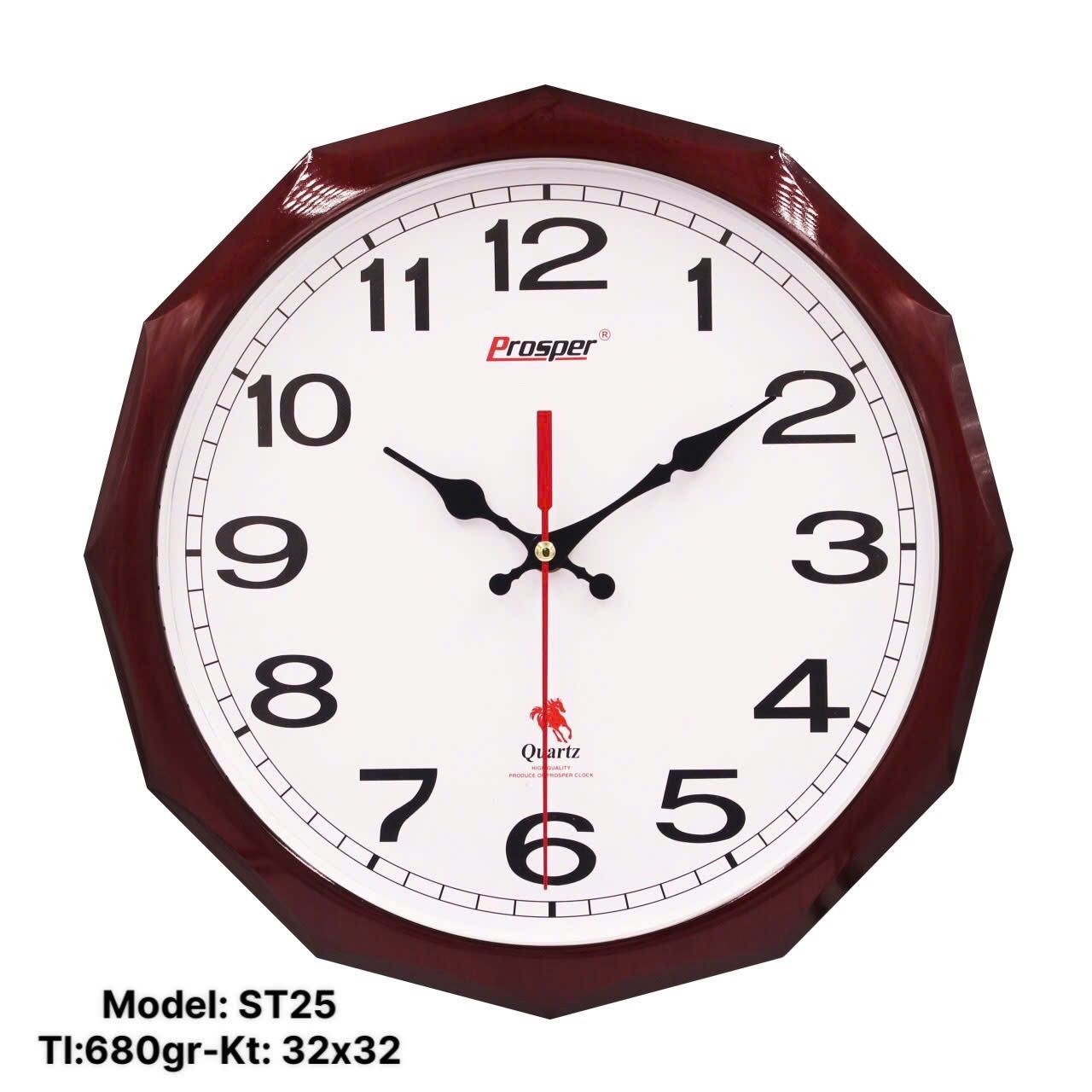 Đồng hồ treo tường ST25 in logo theo yêu cầu tại Gift68
