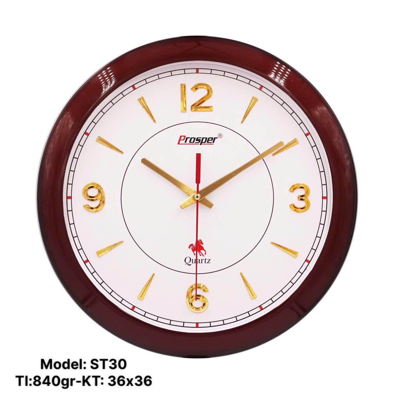 Đồng hồ treo tường ST30 in logo theo yêu cầu tại Gift68
