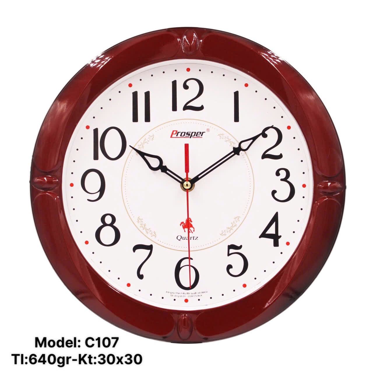 Đồng hồ treo tường C107 in logo theo yêu cầu tại Gift68